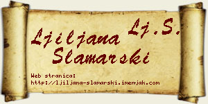 Ljiljana Slamarski vizit kartica